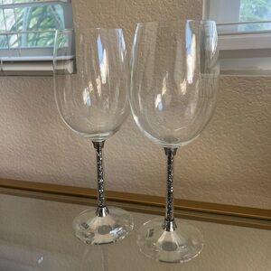 Oleg Cassini Crystal Filled Wine Glasses